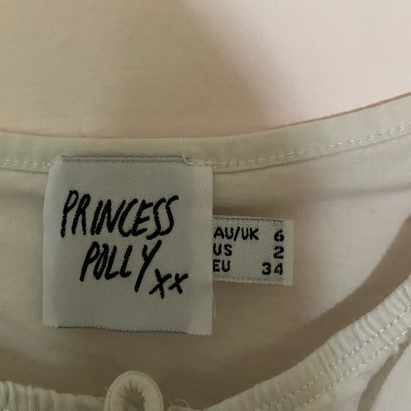 White PRINCESS POLLY TOP - Picture 3 of 3